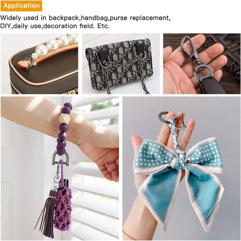 Oubaka 18Pcs D-Rings Screw in Shackle,3 Size Horseshoe U Shape D Ring Screw in Shackle Semicircle D Ring with 2Pcs Screwdriver DIY Leather Strap Craft Purse Replacement(Gun Black) in Kuwait