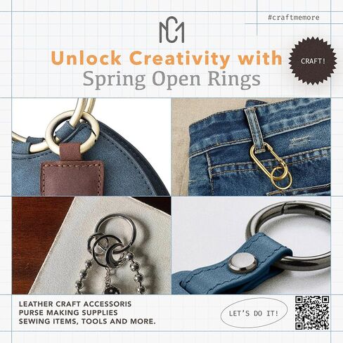 2 قطعة من الحلقات البيضاوية من CRAFTMEMORE ومشابك تثبيت بفتحة زنبركية وإبزيم ومحفظة SHOV (أسود معدني) in Kuwait
