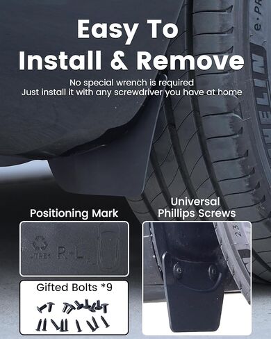 Mud Flaps for Tesla Model 3 2024 2023 2022 2021 2020 2019 20218 2017, Tesla Model 3 Mud Flaps No Drilling No Tape Mudflaps Tire Protective Mud Flap for Tesla Model 3 Accessories (Set of 4) in Saudi Arabia