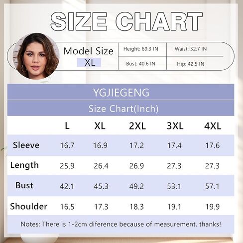Plus Size Blouses for Women Ruffle 3/4 Sleeve Tunic Tops V Neck Casual Outfits Double Layers Mesh Shirt Loose Fit in Kuwait