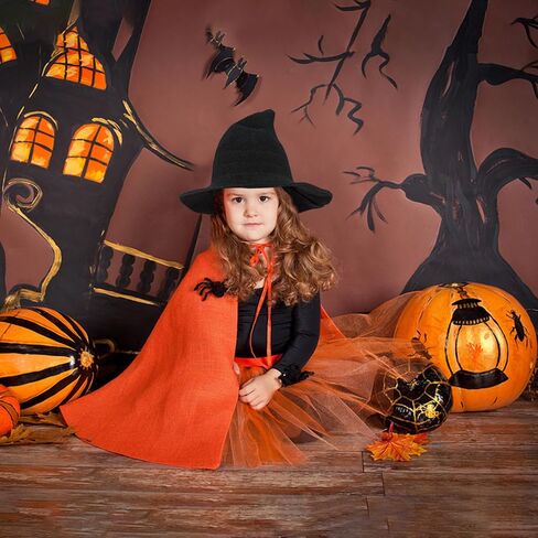 Halloween Witch Hat for Women Foldable Pointed Cap for Halloween Party Costume Accessory in Saudi Arabia
