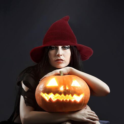 Halloween Witch Hat for Women Foldable Pointed Cap for Halloween Party Costume Accessory in Saudi Arabia