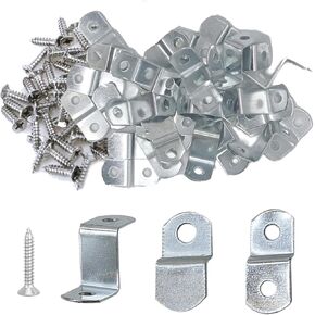 30 Set Canvas Clips Variety Offset Framing Clips for Picture and Painting Frames Includes Variety Pack 10 Pieces of 3 Sizes : 1/8" 1/4" 1/2" Framing Tools for Secure Canvas and Frame Alignment