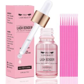 Lash Primer for Eyelash Extensions, 15ML Eyelash Primer, Lash Extension Primer Pre-Treatment Protein Clean Natural Lashes Increase Glue Bonding Retention Special Dropper (Clear, 15ml)