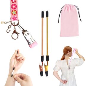 Zipper Helper Pull for Dresses + 2 Bracelet Helper Set, Bracelet/Jewelry/Watch/Necklace Clasp Helper, Dress Zipper Helper, Easy to Put On by Yourself(Pink)