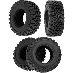 RC 1.2in Tires Rubber TiresFetal ski for 1/18 TRX4M;1/24 SCX24 FCX24 AX24 FCX18 RC Crawler Car,RC 1.2 Tires Soft Sticky Rubber Tires(Black-B)