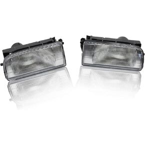 Bumper Driving Fog Lights Assembly Clear Lens Compatible with E36 M3 318 325 1992-1998 Fog Lamps with H1 12V 55W Bulbs