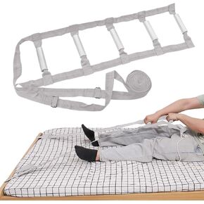 Bed Ladder Assist 160 Inch, Munzong Black Pull Up& Sit Up Assist Device, Assistive Bedside Straps w/ 5 Handle, Portable Rope Beds Ladder Helper for Elderly Senior Injury Handicap Patient Pregnant(4 m) in Kuwait