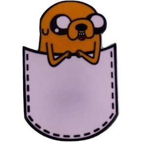 Jake The Dog Pocket Finn Come Along with Me Adventure Time Cartoon Animated TV Show 1.2" Enamel Pin Badge