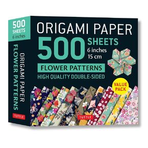 Origami Paper 500 sheets Flower Patterns 6" (15 cm): Tuttle Origami Paper: Double-Sided Origami Sheets Printed with 12 Different Patterns (Instructions for 6 Projects Included)