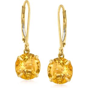 Ross-Simons 3.50 ct. t.w. Citrine Drop Earrings in 14kt Yellow Gold