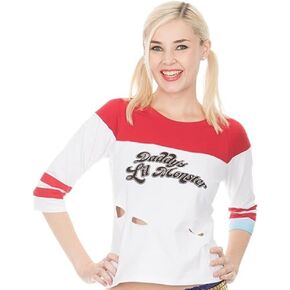 Suicide Squad Harley Quinn Daddy Little Monster Halloween Costume Cosplay for Women T-Shirt