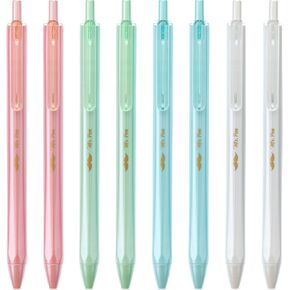 Mr. Pen- Retractable Gel Pens, 8 Pack, Black Ink Gel Pens, Pastel Barrels, Fast Dry, Gel Pens Fine Point 0.5mm, Retractable Pens, Cute Pens, Gel Ink Pens, Aesthetic Pens for Journaling Fine Tip Pens