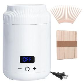 Podoy Mini Wax Pot Warmer for Hair Removal, Small Portable Digital Wax Melt Heater Machine for SPA Salon Brow Body Nose Hair Upper Lip Waxing with 100 Wax Sticks