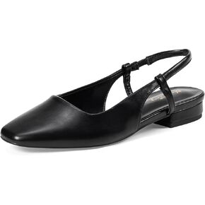 Elisabet Tang Women's Slingback Flats Closed Square Toe 1 Inch Slip-on Work Party Wedding Prom Casual Dressy Comfortable Flats
