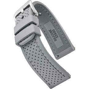 STUNNING SELECTION ALPINE Premium quality sporty silicone waterproof watch band with quick release - Soft rubber watch Strap- Brown - 22mm in Kuwait