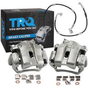 TRQ Front Brake Caliper Set Brake Hose Compatible with 1999-2005 Suzuki Grand Vitara 2002-2004 XL-7