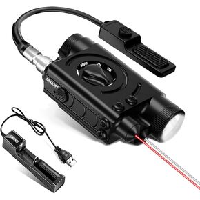 2023 Updated Rechargeable Aluminum 1000 Lumens Blue Laser Light Combo Picatinny Rail Mounted with Invisible NVG IR Laser and Remote Pressure Switch, Compatible with AEG GBB CQB