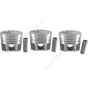 Factorytaiwan Pistons Set Oversize 74mm (+0.50mm) for Isuzu 3KC1 x3 PCS (8-97176-893-0)