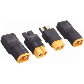 4 قطع متوافقة مع محول موصل أنثى Trax إلى XT60 ذكر، قطعتان TRAX ذكر إلى XT60 أنثى وTRAX أنثى إلى XT60 ذكر، لموصل محول شاحن بطارية RC (W19-4) in Kuwait