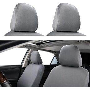2 Packs Car Headrest Covers, Anti-Dirty Soft Headrest Comfort Seat Cover Protector, All-Season Universal Car Headrest Covers for Interior Decoration & Protection Fits Truck SUV Car