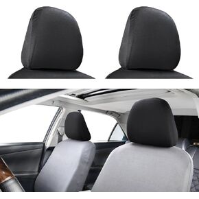 2 Packs Car Headrest Covers, Anti-Dirty Soft Headrest Comfort Seat Cover Protector, All-Season Universal Car Headrest Covers for Interior Decoration & Protection Fits Truck SUV Car