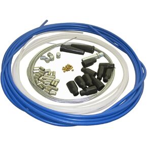 5 Metres DIY Throttle Cable Kit Nipples Ferrules For Motorcycle Motor Dirt Pit Bike (Blue)