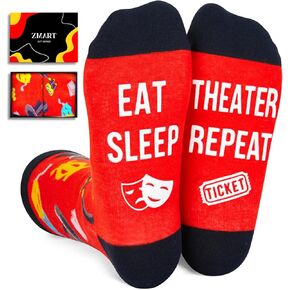 Zmart Funny Theatre Gifts for Theater Lover Gifts Women Men, Drama Gifts for Actors, Musical Gifts, Theater Socks