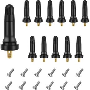 8 PCS TPMS 20008 Tire Valve Stem, Rubber Airtight Tire Pressure Sensor Valve Stems, Snap-in Tubeless Valve Stems Replacement Fits Most Standard Auto Tires, Car Accessories