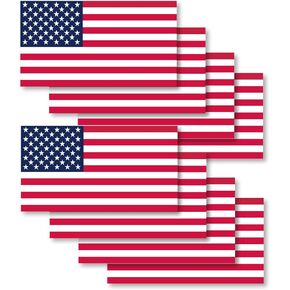 Small American USA Flag Vinyl Decal Bumper Sticker Decal Pack for Cups, Tumblers, Hardhats, Helmets, Phones, Laptop 1" x 2" X8