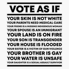 Vote As If Vinyl Stickers Waterproof Decal Car, Laptop, Bumper Stickers 5"