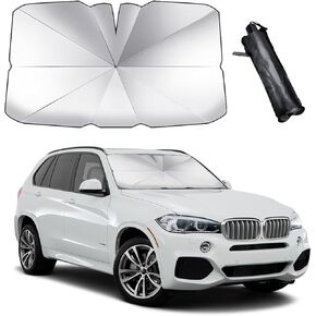 Car Windshield Sunshade Umbrella, Foldable Auto Windscreen Sun Shade Covers for Heat Protection Block UV Rays, Front Window Sun Visor Protector for Car SUV, Car Accessories (55.1×31.5 inches)