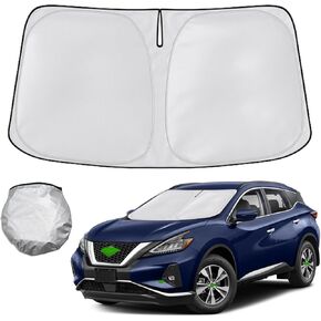 Windshield Sun Shade Foldable Sunshade Compatible for Ni-ssan Murano 2015 2016 2017 2018 2019 2020 2021 2022 2023 2024,Front Window Car Sun Shields Heat Protection Visor Accessories