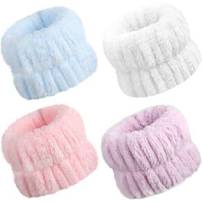 LOMIMOS 8PCS Wrist Spa Wristband, Absorbent Microfiber Wrist Wash Towel Band Sweatband Washband for Washing Face Women Girls Prevent Liquid from Spilling Down Your Arms