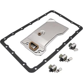 GXARTS A340 AW4 Transmission TCC Lock Up Solenoid Shift Solenoids + Transmission Filter Gasket Fit for 1986 UP Jeep Cherokee Wagoneer Toyota 4Runner Pickup Supra T100 Tacoma 92-97 Lexus SC300