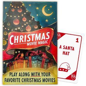 Christmas Movie Magic Card Game – Play Along with Movies – Fun Family Holiday Board Games for Kids & Adults – Perfect for Family Night Stocking Stuffers & Gift Ideas - Festive Fun with Families