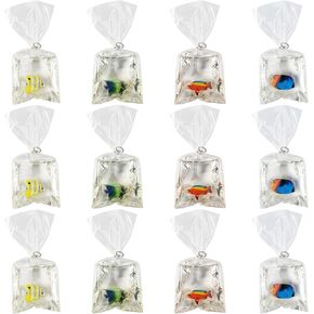 Framendino, 12 Pack Resin Goldfish Shape Fish Water Bag Charms Pendants for DIY Necklace Bracelet Earrings Making