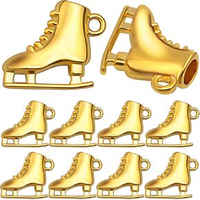 20 Pieces Ice Skates Shape Charms Tibetan Alloy Skates Dangle Pendants Craft Supplies for DIY Necklace Bracelet Jewelry Making Party Gifts, White Golden in Kuwait