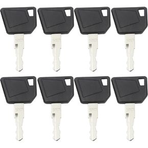 14607 Ignition Keys 701 45501 14707 14603 5755124 8035807 Replacement for J-CB 3CX Bo-mag Dynapac Te-rex Vibromax Bob-cat New Ho-lland Vo-lvo Mini Excavator (Pack of 8)-