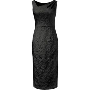 CHIC STAR Womens Embossed Jacquard Cut-Out Dress
