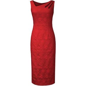 CHIC STAR Womens Embossed Jacquard Cut-Out Dress