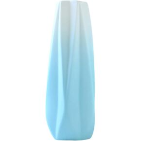 Ceramic Vase, Gradient Blue Vase Modern Home Decoration Fresh Flowers Dry Flowers Green Plants Vase Simple and Fashionable Suitable for Desktop Bedroom Living Room (Gradient Blue E)