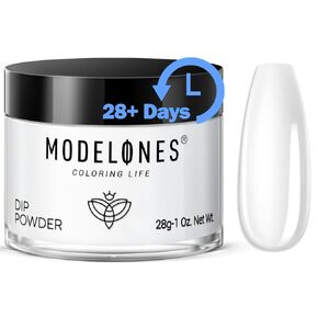 Modelones Dip Powder Translucent Sheer Nude Color, Nail Dipping Powder French Nail Art Powder Pro Collection System for Starter Manicure Salon DIY at Home, Odor-Free, Long-Lasting, No Needed Nail Lamp Cured, 1 Oz