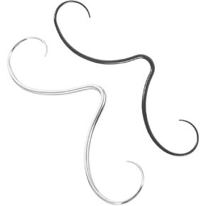 LIFKOME 2pcs Mustache Septum Rings Stainless Steel Beard Nose Septum Rings Nose Piercing Jewelry Septum Mustache Hanger for Women and Men Black and Silver