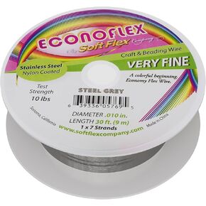 سلك خرز Soft Flex Econoflex Hobby - 7 جدائل رفيعة جدًا (.010) 30 قدمًا