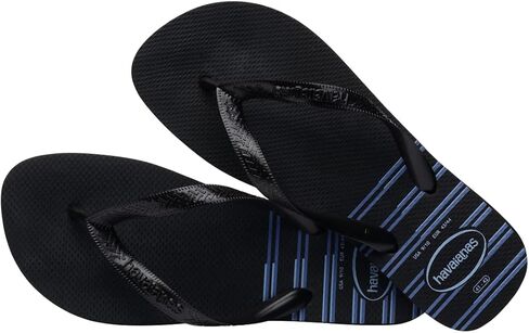Havaianas Men Top Basic Flip Flops, Men's Summer Sandals, Black/Black/Blue, 9/10W, 7/8M in Saudi Arabia