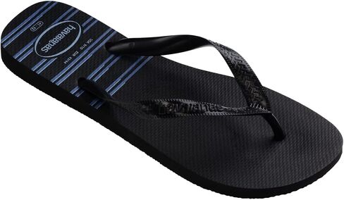 Havaianas Men Top Basic Flip Flops, Men's Summer Sandals, Black/Black/Blue, 9/10W, 7/8M in Saudi Arabia