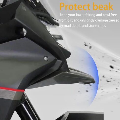 WOOGA Front Wheel Fenders Beak Nose Cone Extension Cover Fairing Extender Compatible with Ho&n&da XL750 XL 750 XL-750TRANSALP Accessories 2023-2024 (Black) in Kuwait
