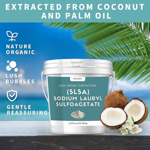 3.2 Pound SLSA Powder for Making Bath Bombs, Premium SLSA Sodium Lauryl Sulfoacetate Powder, Amazing Bubbles, Gentle on Skin, Suitable for Making Bath Bombs, Bath Truffles and More in Kuwait