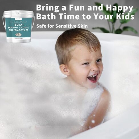 3.2 Pound SLSA Powder for Making Bath Bombs, Premium SLSA Sodium Lauryl Sulfoacetate Powder, Amazing Bubbles, Gentle on Skin, Suitable for Making Bath Bombs, Bath Truffles and More in Kuwait